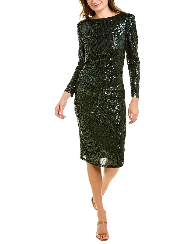 Nanette Lepore Sequined Midi Dress Comfortable Stretch Midi Dress