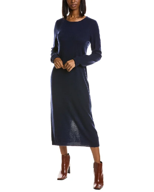 philosophy Bateau Neck Cashmere Midi Dress Fashionable Plaid Midi Dress