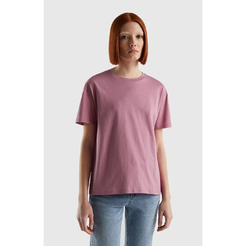 Pink Basic Tshirt Relaxed Fit Short Sleeve Top