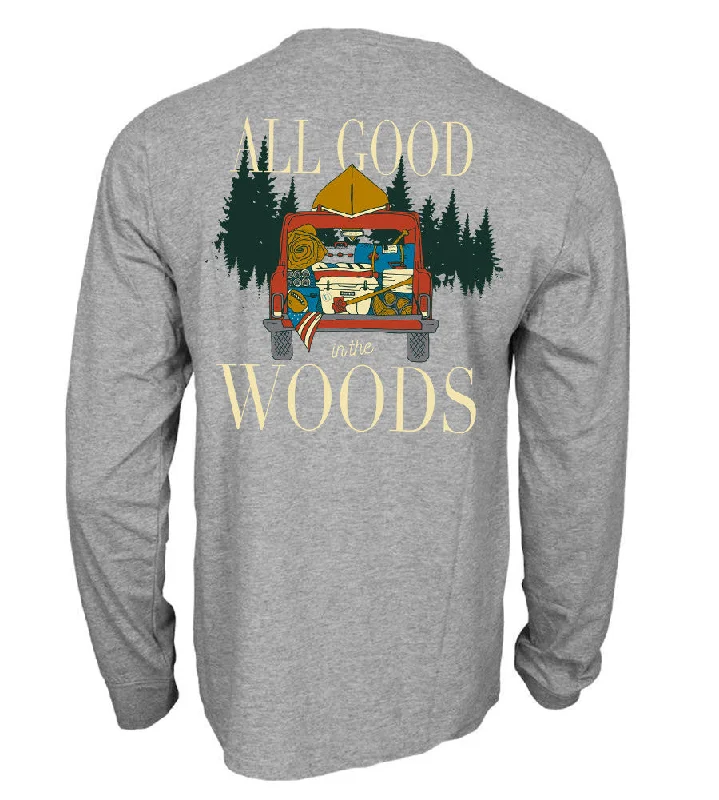 'All Good in the Woods' Long Sleeve Tee Cozy Warm Stylish