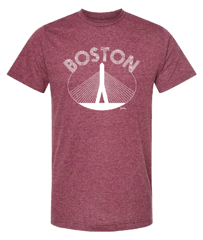 BOSTON Zakim Bridge T-Shirt Machine Wash Dry Clean Hand Wash