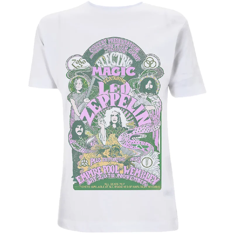 Led Zeppelin | Official Ladies T-shirt | Electric Magic Hooded Caped Shawl Collar