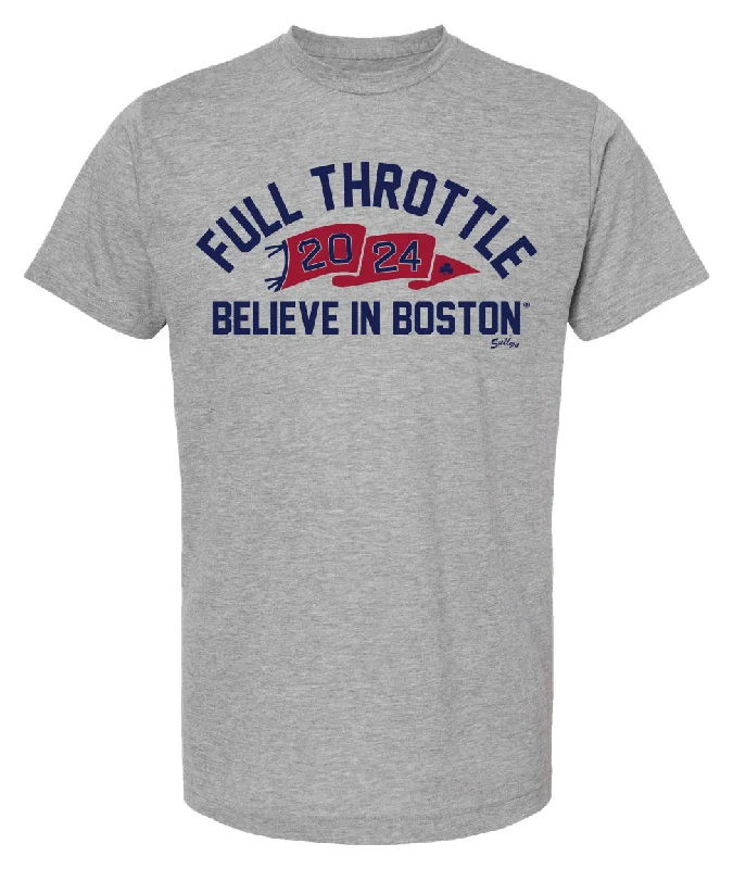 FULL THROTTLE 2024 / Believe In Boston - T-Shirt Handmade Hand-knitted Hand-woven