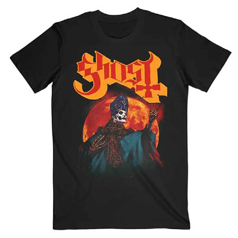 Ghost | Official Band T-shirt | Hunter's Moon Knit Fabric Woven Fabric Fleece Fabric