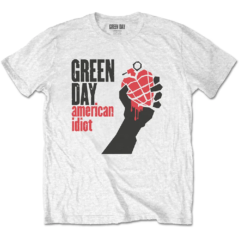 Green Day | Official Band T-Shirt | American Idiot Zippered Front Buttoned Front Snap Front