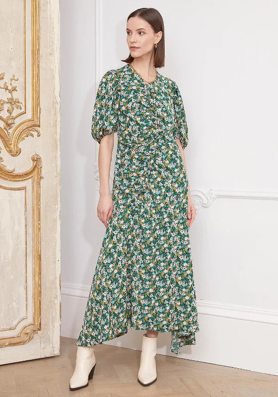 Jovonna Erve Floral Maxi Dress, Green Stylish Longline Maxi Dress