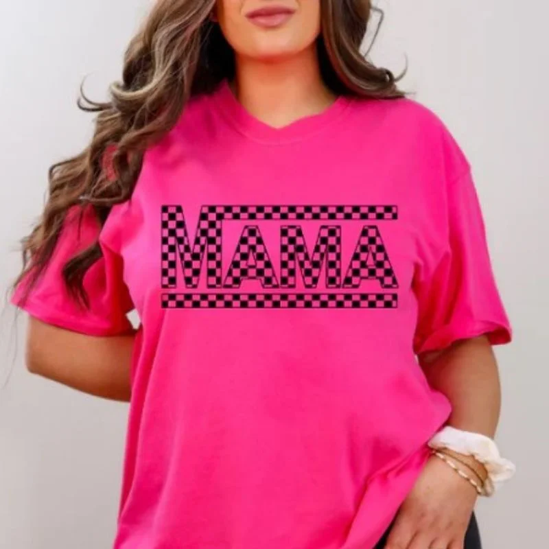 Mama T-shirt Zippered Front Buttoned Front Snap Front