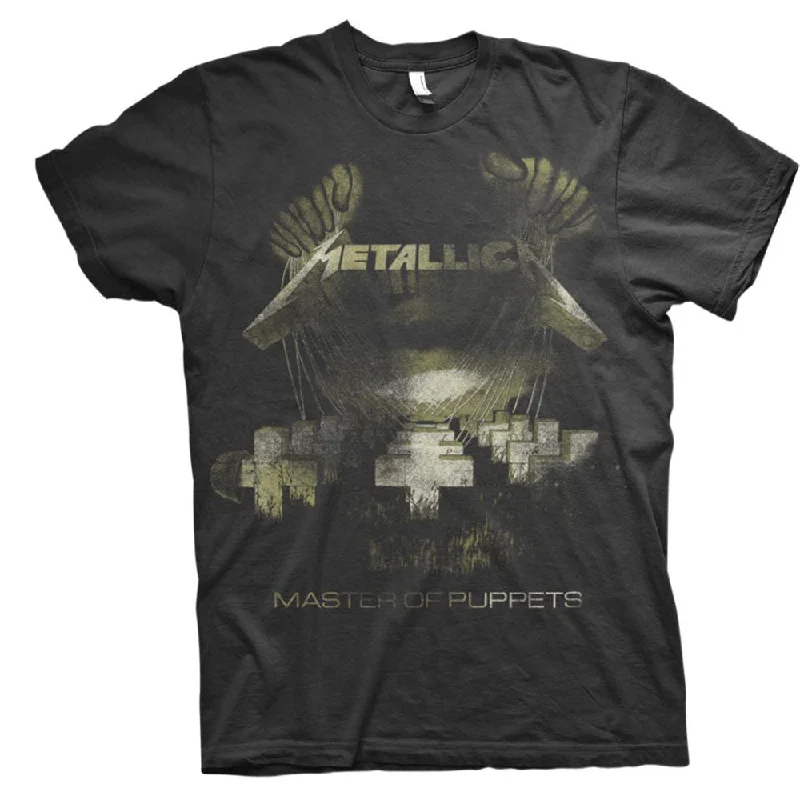 Metallica | Official Band T-Shirt | Master of Puppets Distressed Zippered Buttoned Snapped