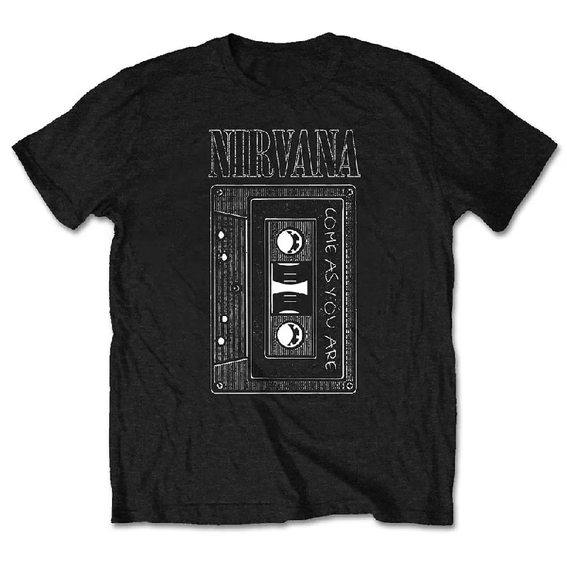 Nirvana T-Shirt: As You Are Tape V-Neck T-Shirt Long Sleeve Cotton