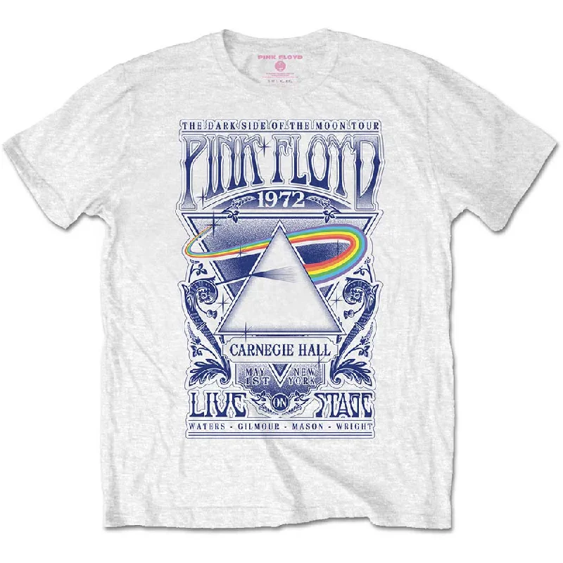 Pink Floyd | Official Band T-Shirt | Carnegie Hall Poster Wool Fabric Cashmere Fabric Tweed Fabric