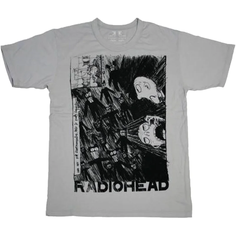 Radiohead | Official Band T-shirt | Scribble Oversized T-Shirt Spandex breathable