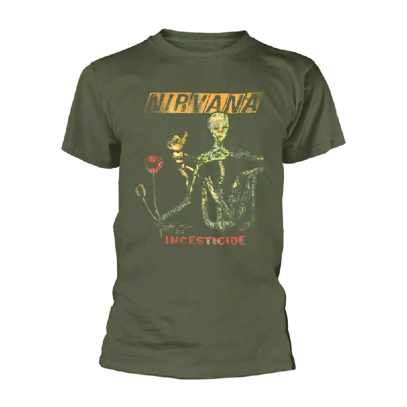 Nirvana Unisex T-shirt: Reformant Incesticide (Green) Terry Blend Velvet Blend Canvas Blend