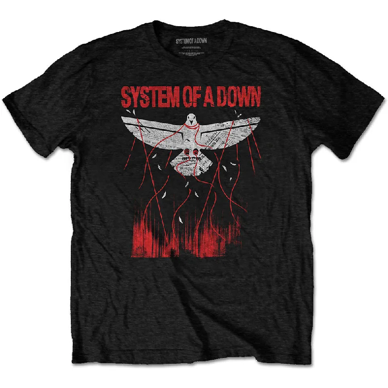 System Of A Down | Official Band T-Shirt | Dove Overcome Layered Multi-layer Single Layer