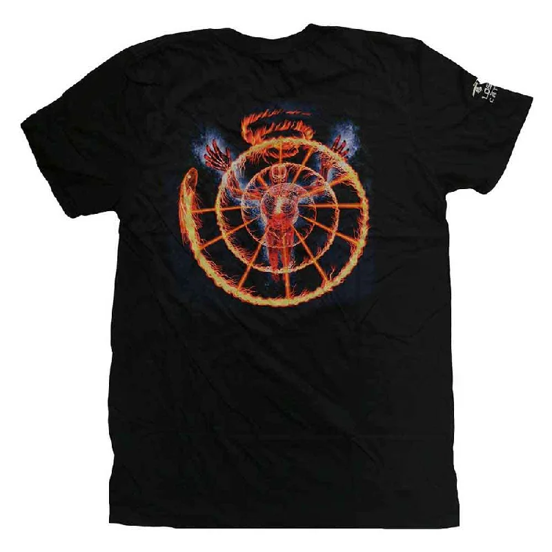 Tool | Official Band T-Shirt | Flame Spiral (Back Print) Satin Blend Silk Blend Wool Blend