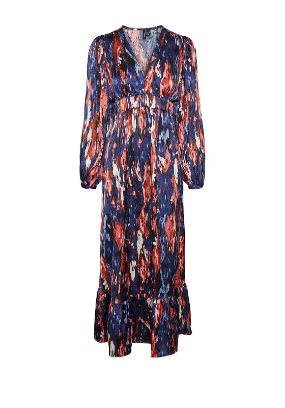 Vero Moda EA V-Neck Maxi Dress, Astral Aura Elegant Maxi Dress with Drapes