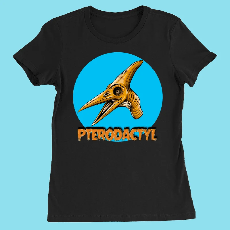 Women Pterodactyl Head T-Shirt Graphic Embroidered Appliqued