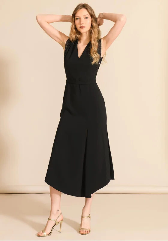 Caroline Kilkenny Cameron Maxi Dress, Black Elegant Boho Maxi Dress