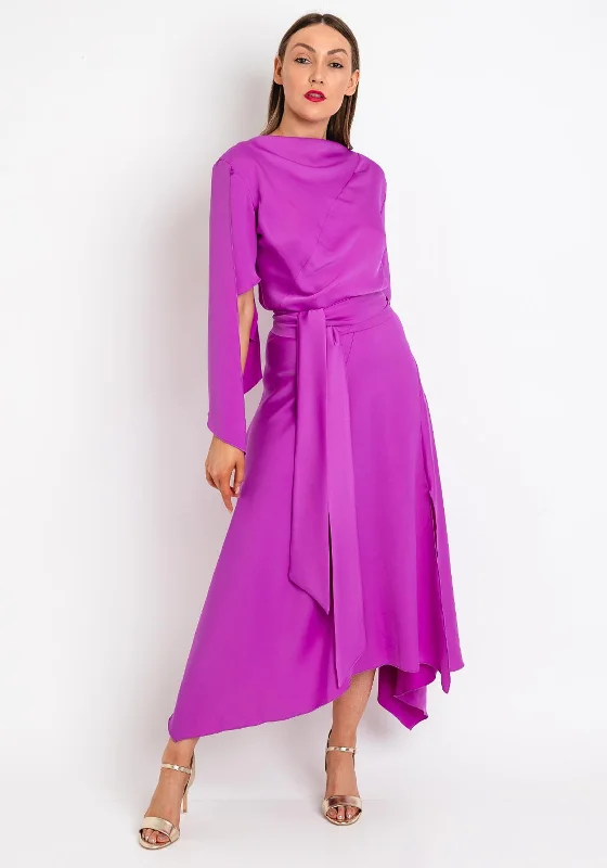 Kevan Jon Como Open Sleeve Maxi Dress, Amethyst Comfortable Bohemian Maxi Dress