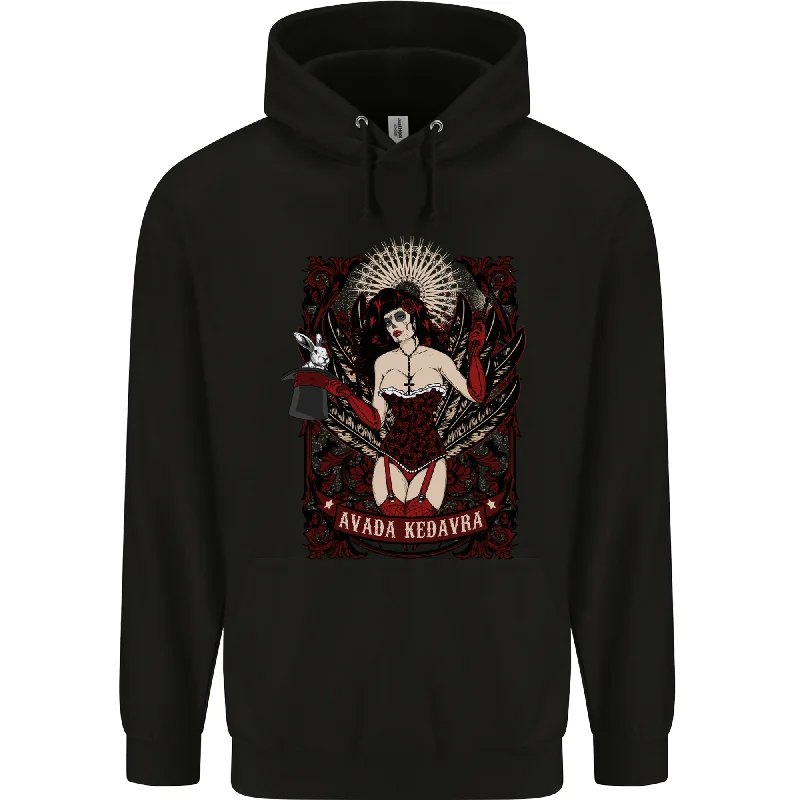 Avada Kedavra Day of the Dead DOTD Mens 80% Cotton Hoodie Hoodie with Fur Luxurious Winter