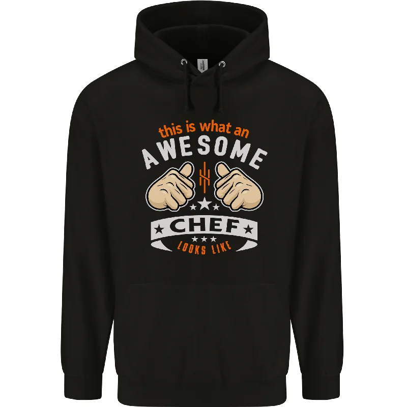 Awesome Chef Looks Like Funny Cooking Mens 80% Cotton Hoodie Hoodie with Typography Text Message