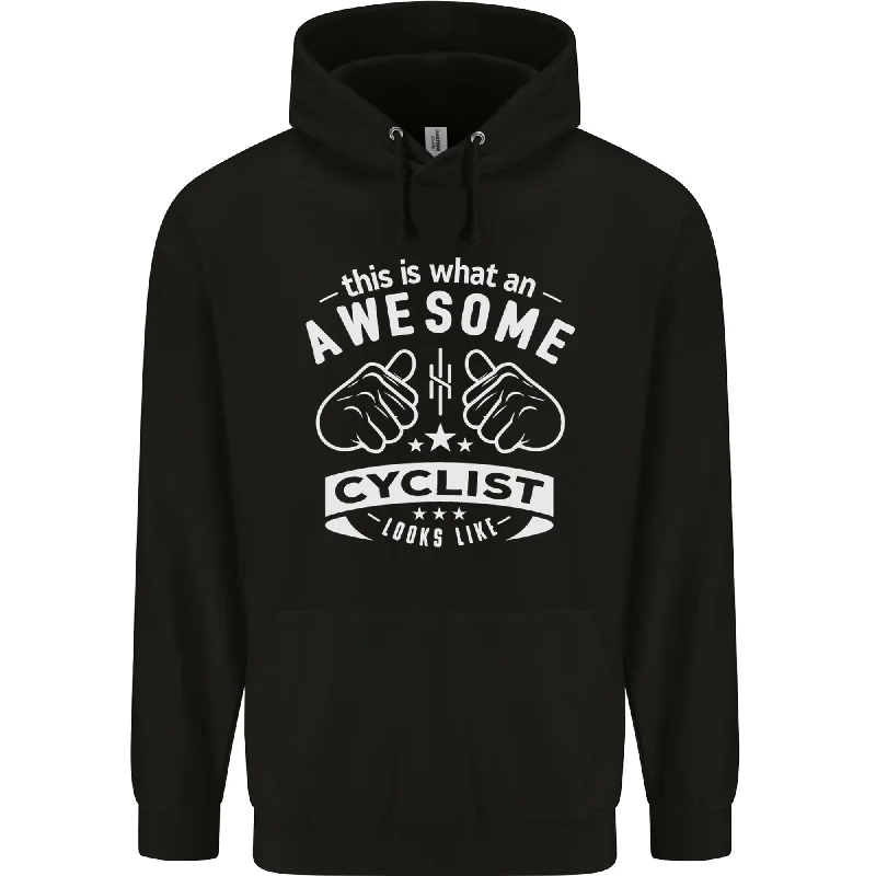 Awesome Cyclist Looks Like This Cycling Mens 80% Cotton Hoodie Hoodie with Lace Feminine Delicate