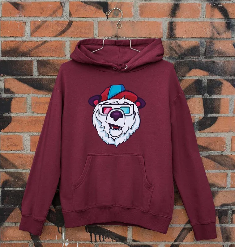 Bear Unisex Hoodie for Men/Women Hoodie with Elastic Cuffs Stretchable Comfortable