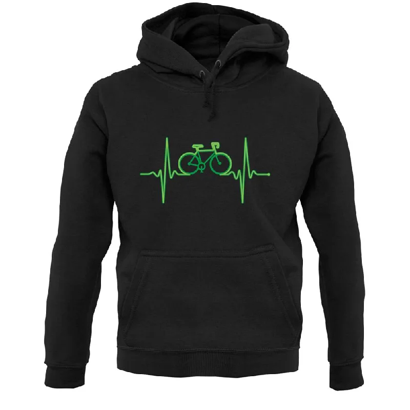 Cycling Heartbeat Unisex Hoodie Hoodie with Lining Warm Insulated