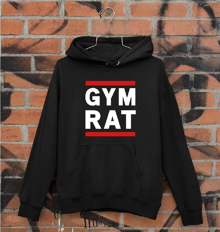 Gym Rat Unisex Hoodie for Men/Women Hoodie with Hem Fringe Bohemian Relaxed