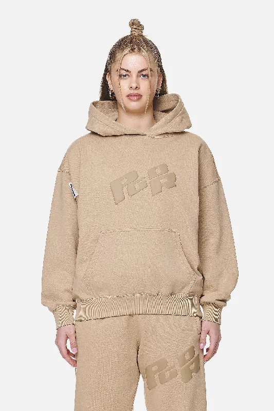 Julago Oversized Hoodie Washed Safari Sand Hoodie with Raglan Sleeves Sporty Comfortable