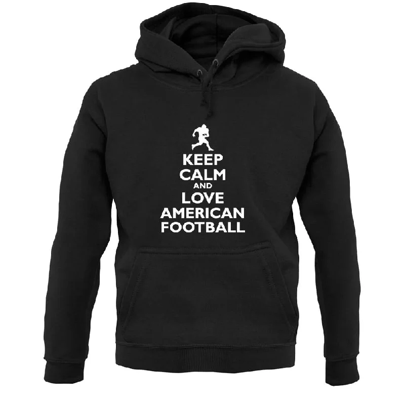 Keep Calm And Love American Football Unisex Hoodie Hoodie with Earth Tones Natural Calm