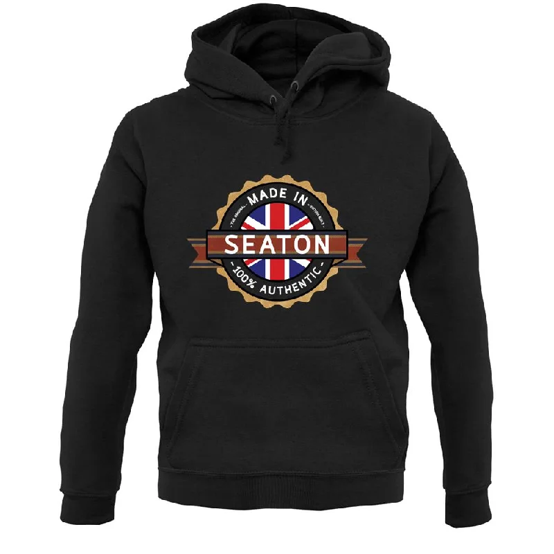 Made In Seaton 100% Authentic Unisex Hoodie Hoodie with Magnetic Closure Innovative Modern