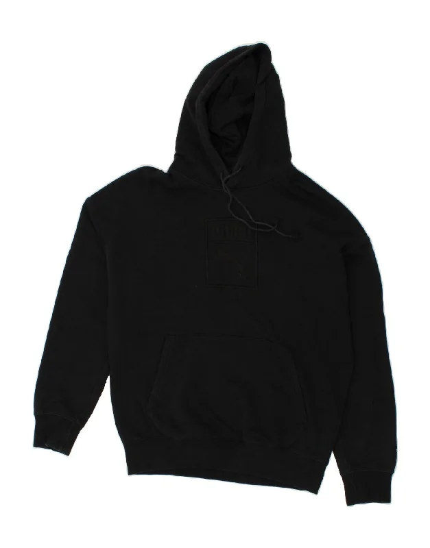 PUMA Mens Graphic Hoodie Jumper Small Black Cotton Hoodie Sweatshirt Pullover