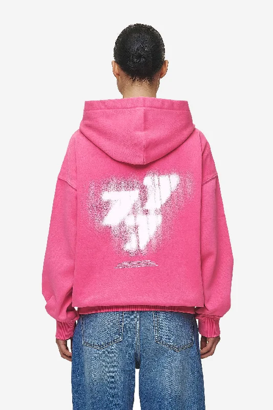 Suta Oversized Hoodie Vintage Digital Pink Graphic Hoodie Design Print