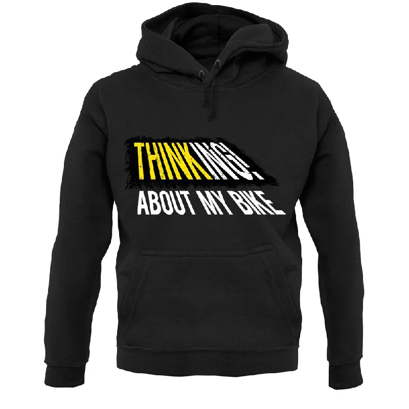 Thinking About My Bike Unisex Hoodie Hoodie with Magnetic Closure Innovative Modern