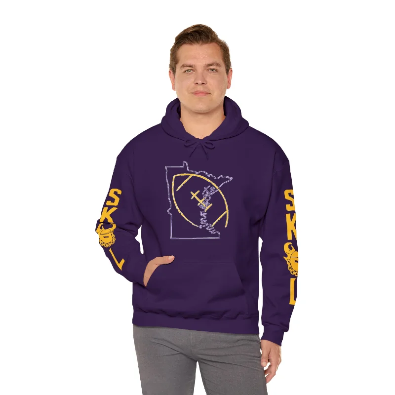 Unisex Heavy Blend™ Hooded Sweatshirt - MN State Football + Original (Sleeves) Hoodie with Cuffed Sleeves Snug Secure