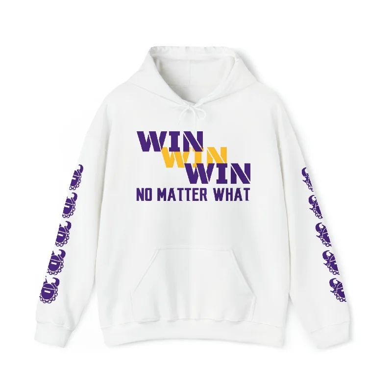 Unisex Heavy Blend™ Hooded Sweatshirt - No Matter What + Game Day Helmet (Sleeves) Hoodie with Thumb Holes Functional Cozy