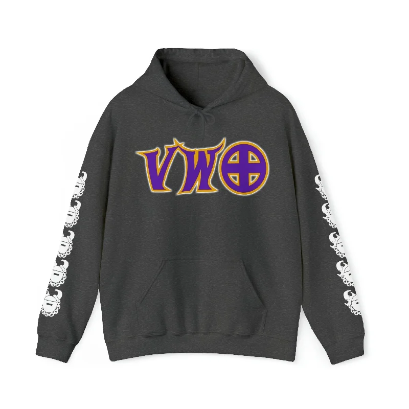 Unisex Heavy Blend™ Hooded Sweatshirt - V-W-O + Game Day Helmet (Sleeves) Hoodie Crop Top Short Trendy