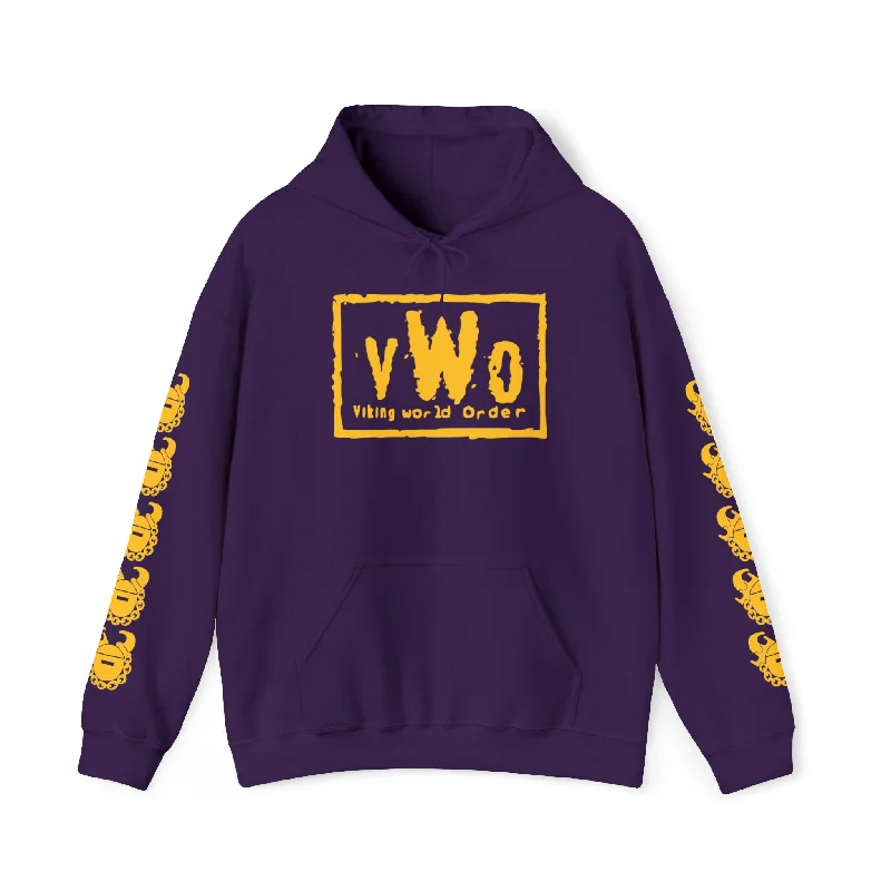 Unisex Heavy Blend™ Hooded Sweatshirt - VWO (Framed) + Game Day Helmet (Sleeves) Hoodie with Hem Lace Feminine Delicate