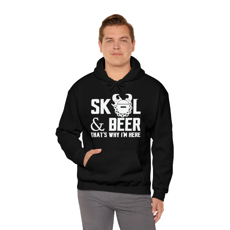 Unisex Heavy Blend™ Hoodie - & BEER Hoodie with Earth Tones Natural Calm