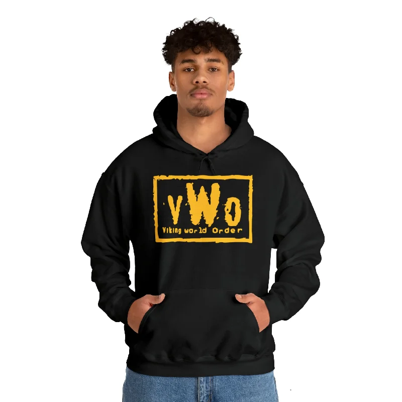 Unisex Heavy Blend™ Hoodie - VWO (Framed) Hoodie with Exposed Zipper Edgy Industrial