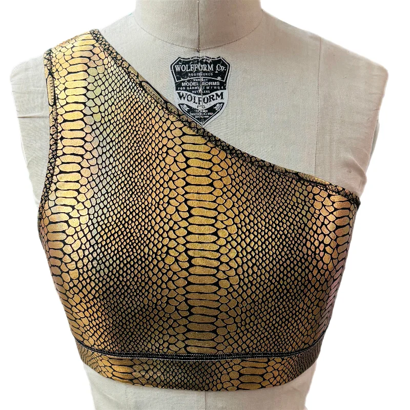 Gold Blooded Shoulder Bra Lace-Trimmed Bra