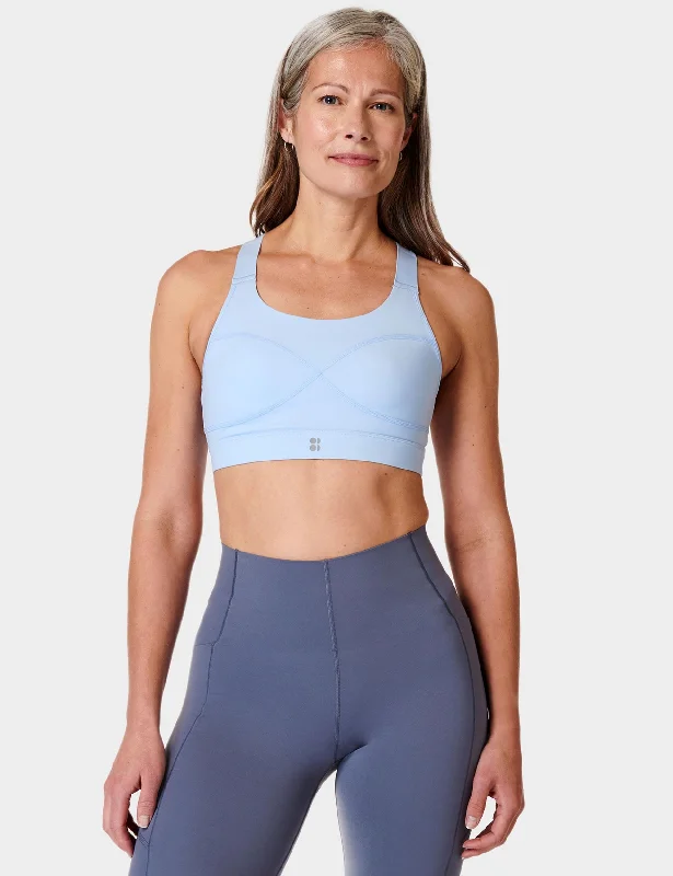 Power Medium Support Sports Bra - Breeze Blue Soft Support Bra