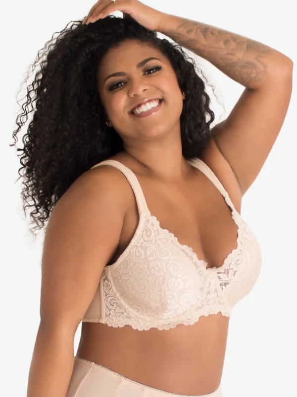 The Ava - Scalloped Lace Underwire Bra Adjustable Bra Straps