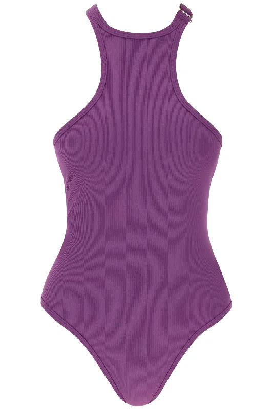 ribbed lycra one-piece swims 243WBB04PA16 PURPLE Sporty Swim Shorts