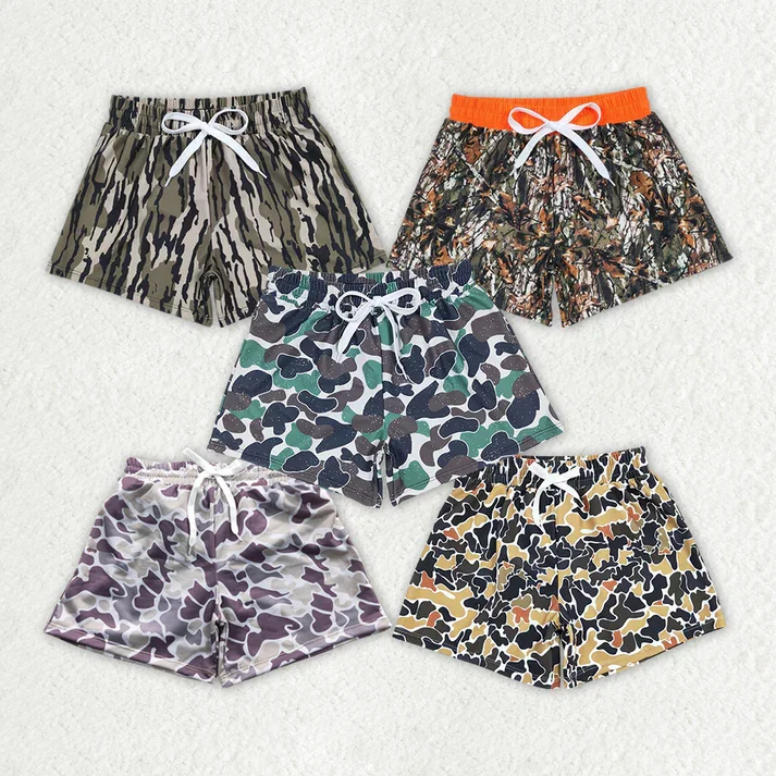 RTS Baby Boys Camo Print Summer Trunks Swimsuits Swimwears boys swim Classic Sporty Swimsuit