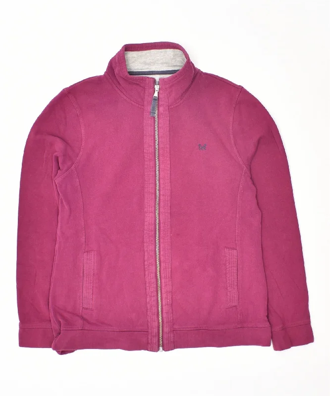 CREW CLOTHING Womens Tracksuit Top Jacket UK 10 Small Pink Cotton Belted Jacket Elasticated Jacket Padded Jacket