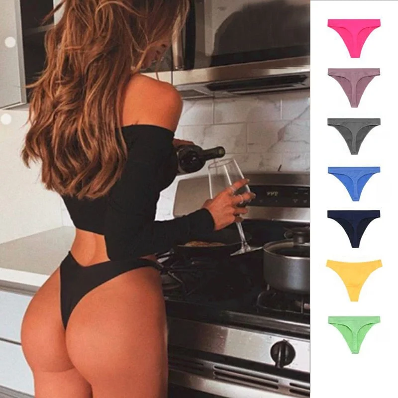 Sexy G-strings Thongs Cotton Panties Swimsuit Thong Female Rainbow Briefs Bikini Swimming Trunks for Women Ladies Underwear Mesh Detail Bikini