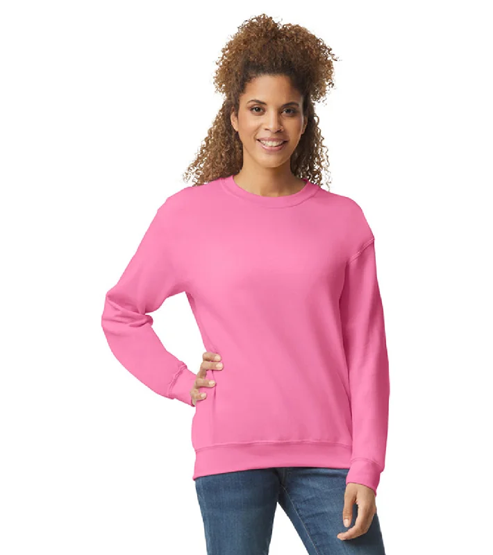 SwimOutlet Unisex Heavy Blend Crewneck Sweatshirt Safety Pink High-Cut One-Piece