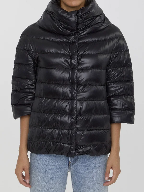 Down Jacket In Nylon Anorak Shell Jacket Lightweight Jacket