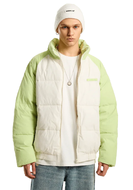 Drop Shoulder Puffer Jacket Elasticated Jacket Padded Jacket Insulated Jacket